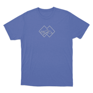 John Summit Mountain Line Unisex T Shirt Blue